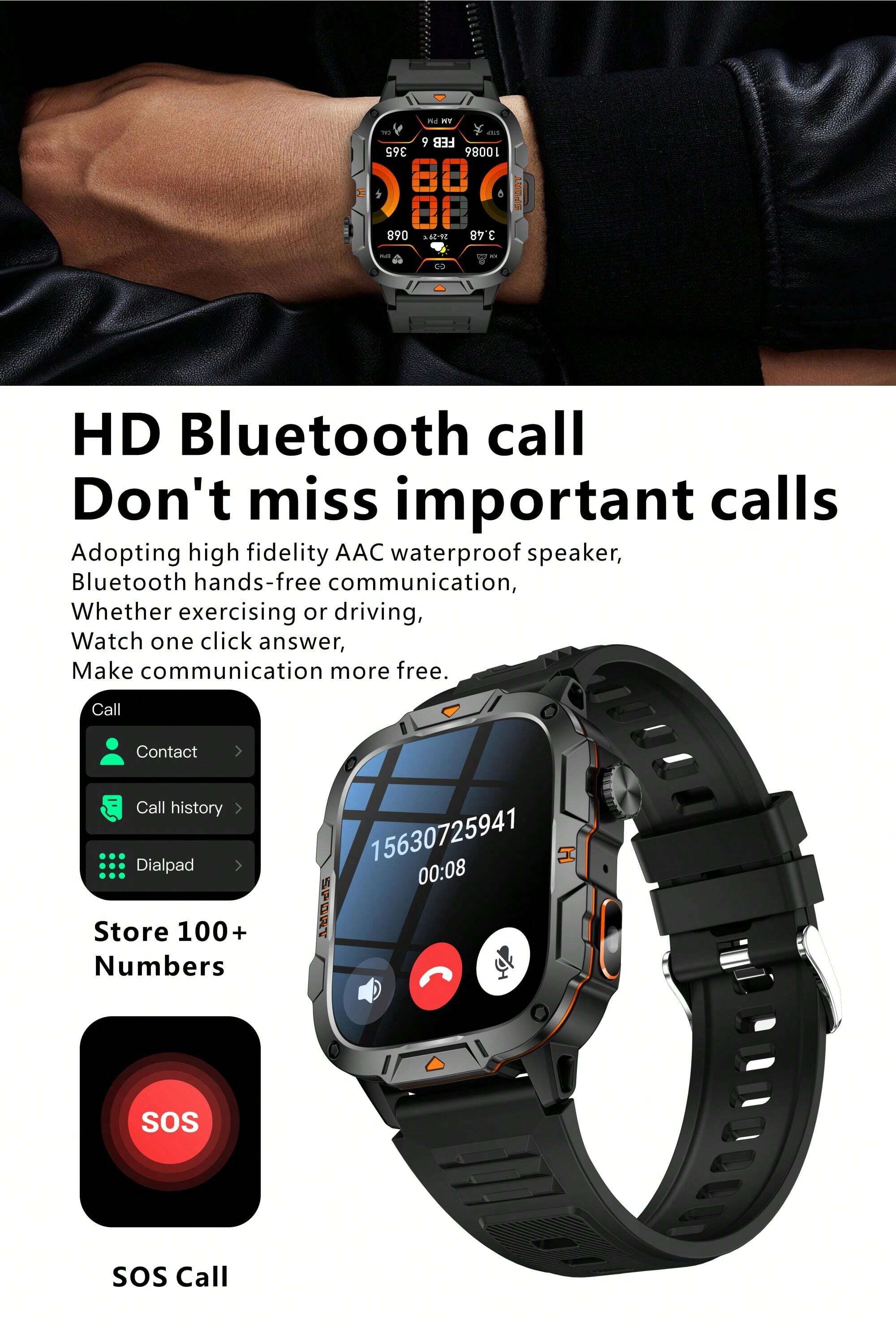 2024 Sport Fashion Flash Light Smart Watch QX12 Reloj Inteligente