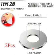 2 件装镀铬不锈钢管盖 - 自粘式，易于安装，适用于厨房和浴室装饰，浴室配件，浴室工具