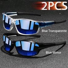 WSZ Retro Cycling Fishing Unisex Sports Fashion Glasses, Plaid Pattern Sports Glasses, Luxury Brand Designer Fashion Glasses, Tropical Beach Resort Summer Colorful Shiny Material Elegant Aesthetic Beach Resort, Outdoor, Travel Decorative - F620 - View 22