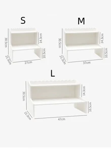 Multi-Tier Desktop Shelf Organizer(No Wooden)PVC Foam Board – Ideal For Student Dorms & Home Offices, Compact Storage Rack For Stationery & Essentials - Multicolor - View 8
