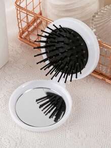 1 件便携式折叠梳子带气垫和镜子，折叠发刷带镜子，旅行发刷，便携式礼物轻巧小发刷，旅行口袋发梳，钱包和健身房化妆品收纳袋化妆收纳包迷你袋旅行小化妆盒配件化妆架刷包化妆容器化妆包旅行必需品女士配件旅行用品、发刷、梳子、美发工具、理发沙龙美发产品和配件美容旅行必需品、返校、旅行度假必需品、女士发饰、刷子、发刷、边刷、刷头发、发梳、梳头发、顺发刷、球刷、迷你发刷、发刷套装、木梳、发刷、刷子、梳子、光滑后刷、发刷、边刷、刷头发、发梳、发刷套装、梳头发、迷你发刷、顺发刷、发刷、头发、配件、美发产品、美发工具、美发用品护发、卷发刷、理发器、理发配件、美发设备