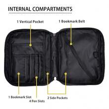 1 件时尚简约圣经手提包，多功能储物袋，大容量手提包，便携式斜挎包，送给朋友和家人的礼物，基督教礼物，适用于圣经学习、户外活动和日常通勤 - 黑色H - 查看 7