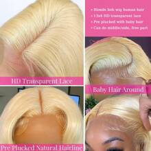 Short Bob Wigs 613 Blonde Bob Wig Human Hair 13X4 HD Lace Front Wigs Human Hair For Women 180% Density 8-16INCH Blonde Short Bob Wig