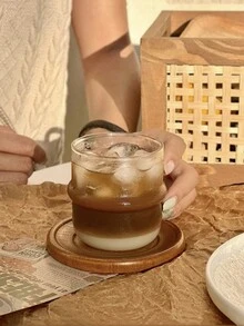 1 件大容量透明玻璃杯，咖啡杯 - 無色 - 查看 2