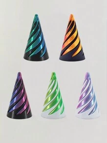 1pc Multi-Size Reversible Spiral Cone 3D Printed Anxiety Relief Fidget Toy, Spiral Structures Finger Spinner Desk Decor, Perfect Gift For Christmas, Birthday Parties, Gadgets For Teens, 3d Fidget, Anxiety Toy, Fidget>Over 14 Years, Gyroscope, Fidget Slider, Fidget Toys, Toys - Multicolor - View 2