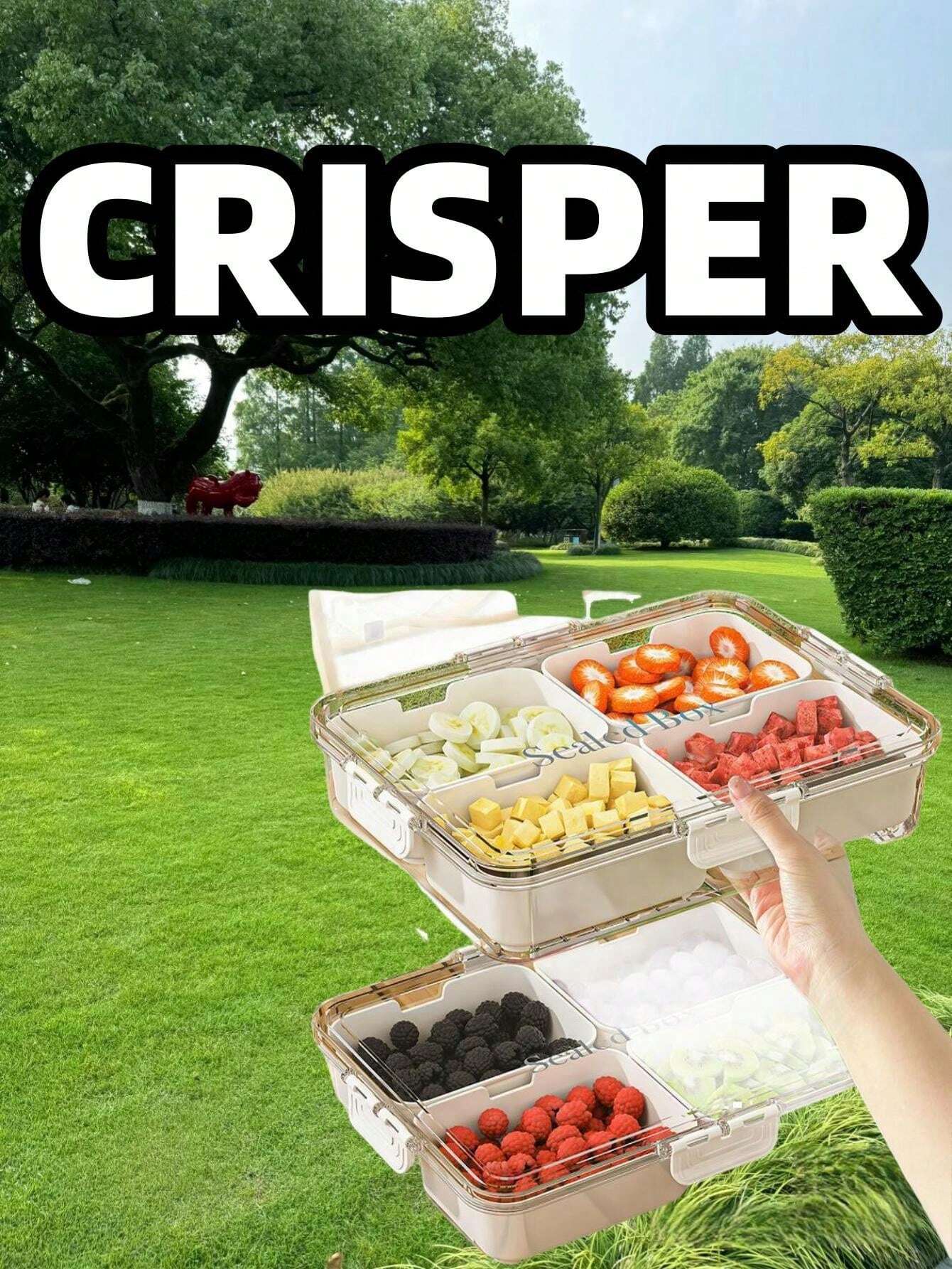 Glass Bottles Lunch Box For Outdoor Camping Picnic, Portable Insulated