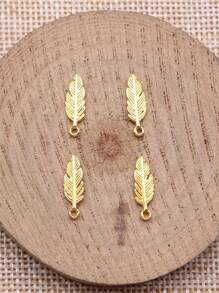 100pcs/Bag 15x5mm Feather Charms Pendant For DIY Jewelry Making Accessories Jewelry Findings DIY Necklace Making DIY Keychain Making Handmade Craft - Feather - View 8