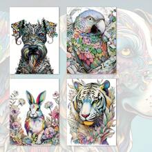 1 Book Of Amazing Animal Coloring Book For Adult , Women ,Men And Teens - With 32 Pages Coloring Images - Art Supplies For Stress Relief , Relaxing , Reflecting And Decompressing - Ideal Christmas Gift Back To School,Mother's Day,Mom's Gift,Back To School,School Supplies