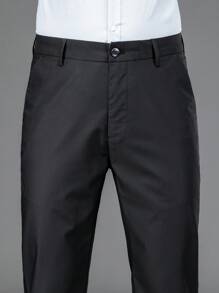 弹力休闲裤男士直筒商务修身裤适合婚礼、办公室、商务旅行、万圣节、四季、上班穿着