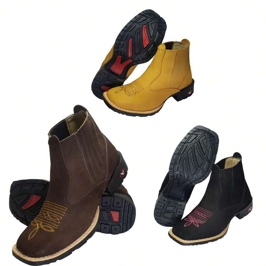 Texan Boot Country Boot Genuine Leather Mid-Calf - 鏽棕色 - 查看 1