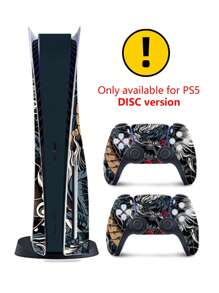 A Set Of PS5 Optical Drive Edition Green Dragon White Tiger Elemental Pattern Featured Stickers, Containing Console Console, Handle, Side Stickers, Using Air Guide Channel PVC Material, For No-Cut Process. A Great Choice To Decorate Your Game Console!!!! - Multicolor - View 4