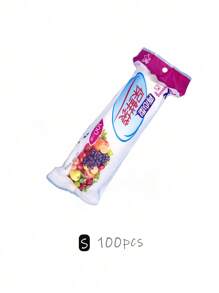 100pcs  Thick Plastic Zipper Bags For Food Storage, Variety Of Sizes