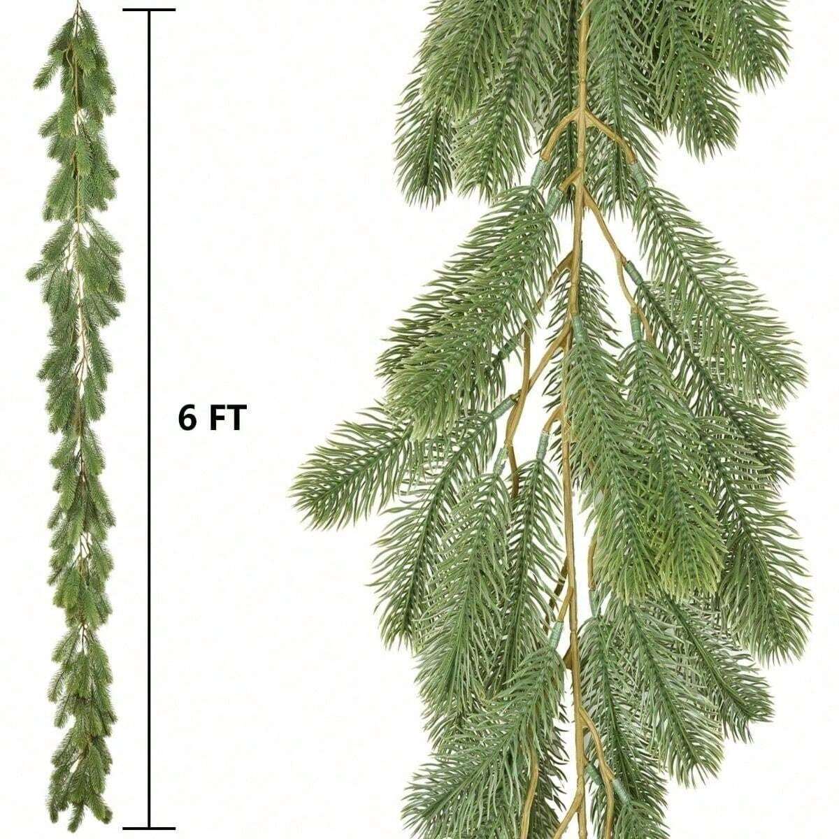 Christmas Garland Green Pine Artificial Pine Garland With 3m Light