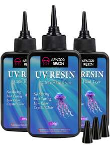 500g/100g UV Resin, Low Viscosity Transparent Thin UV Resin Kit, Quick Curing And Low Shrinkage UV Epoxy Resin, For Crafts, Casting, UV Resin Molds
