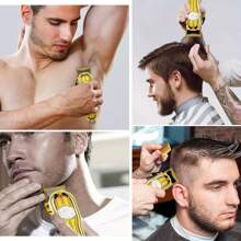 BLUTOOL Men's Shaver Professional Hair Clipper Rechargeable Electric Hair Clipper With LCD Display - Gold - View 7