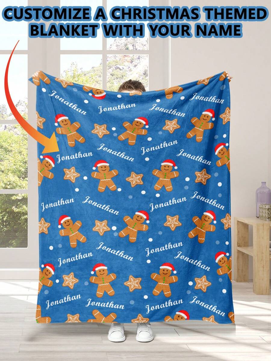 Tùy chỉnh tên của bạn Cá nhân hóa trải nghiệm Giáng sinh Tùy chỉnh tên của bạn Chăn bánh gừng để tạo ra sự thoải mái ấm áp trong lễ hội Thêm bầu không khí lễ hội hoàn hảo và ý tưởng quà tặng độc đáo cho ngôi nhà của bạn - Nhiều màu - Xem 1
