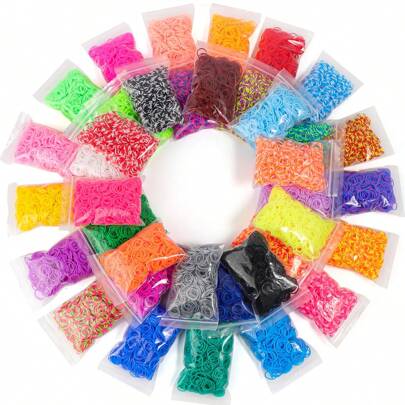 500pcs/Pack Mini Diverse Colors Elastic Rubber Band, Diameter 16mm, For Office, School, Home, Daily Life Packaging, Durable And Resilient