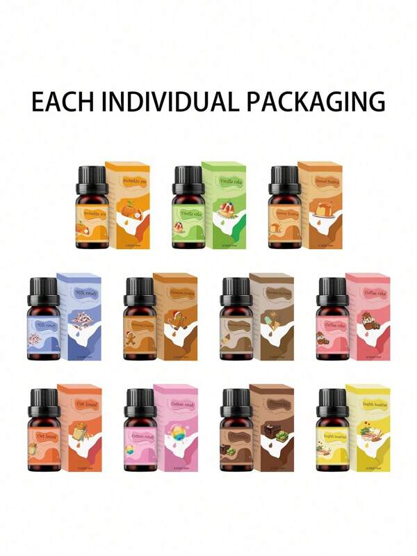 1pc/6pcs, Pudim de Caramelo Comida Aromaterapia Óleo Essencial Umidificador Máquina de Aromaterapia Difusor de Gesso Pedra Óleo Essencial de Alta Concentração