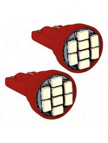 4x T10 LED 8 SMD 12v Drop Bulb - 紅色 - 查看 2