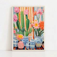 1 tấm áp phích xương rồng Mexico theo phong cách Matisse tranh in nghệ thuật Mexico truyền thống tranh vải nghệ thuật treo tường hình ảnh trang trí phòng xương rồng không có khung - Nhiều màu - Xem 89