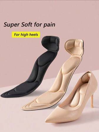 1pair Breathable Shoes Insoles For Heels Non-Slip For Women High Heels Women Pumps And Men Sneakers Shoes Summer Daily Wear