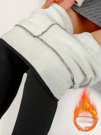 1pc Cat Winter Women Running Sport Leggings Breathable High Waist Plush Yoga Pants Outdoor Cycling Running Fitness Skiing Tights