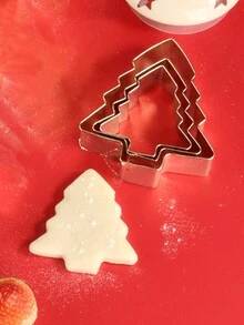 Set de 3 piezas de herramientas de repostería de acero inoxidable para Navidad, cortador de galletas de hombre de jengibre DIY, decoraciones navideñas, pijamas navideños, regalos navideños, decoración navideña