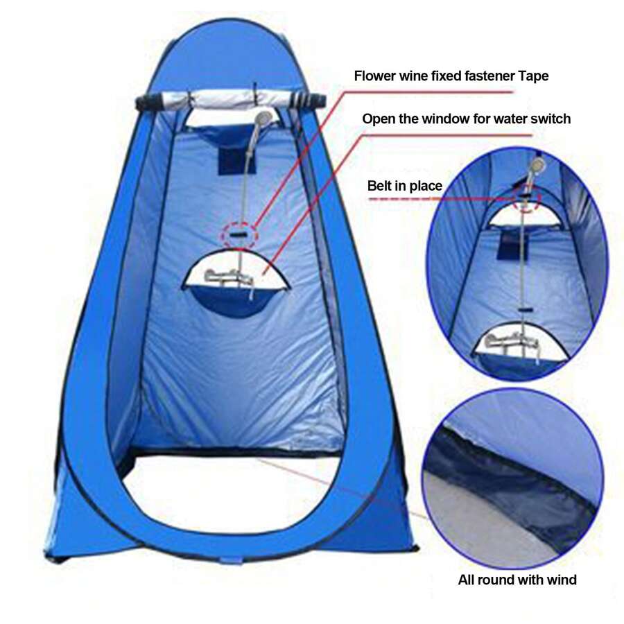 Outdoor Popping Shower Tent Easy Setup Beach Camping Hiking Portable