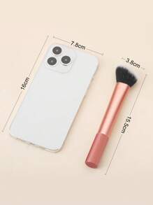 1pc Contour Brush, Premium Contour Blush Face Makeup Brush, Perfect For Cheek Forehead Jaw Nose Blending Deepening Contouring Polishing, Suitable For Powder Liquid Cream,Brush Set,Makeup Brush Kit,Make Up Brush Set,Make Up Set Complete,Makeup Brush Set,Complete Makeup Kit,Brush Kit,Brushes Makeup Set,Makeup Gift Set,Set - Rusty Rose - View 4