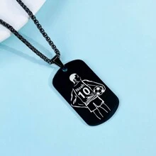 Personalized Stainless Steel Basketball/Football Necklace - Custom Name & Number, Perfect Gift For Dad, Brother, Friends - Multicolor - View 14