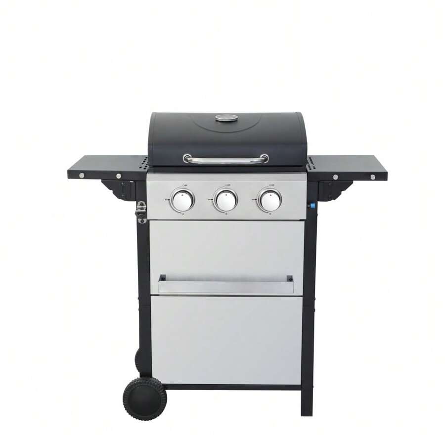 HighPerformance 3Burner Propane Gas BBQ Grill With Foldable Side