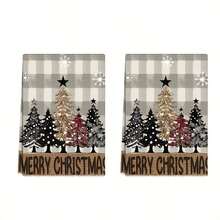 2 khăn ăn Giáng sinh, khăn lau tay mềm mại thấm hút, khăn lau bát đĩa họa tiết cây thông Noel hình bông tuyết và chữ cái, bộ khăn trang trí ngày lễ theo mùa, đồ trang trí mùa đông, đồ trang trí Giáng sinh, khăn lau tay nhà bếp, đồ trang trí nhà cửa - Nhiều màu - Xem 6