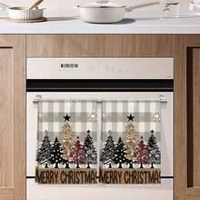 2 khăn ăn Giáng sinh, khăn lau tay mềm mại thấm hút, khăn lau bát đĩa họa tiết cây thông Noel hình bông tuyết và chữ cái, bộ khăn trang trí ngày lễ theo mùa, đồ trang trí mùa đông, đồ trang trí Giáng sinh, khăn lau tay nhà bếp, đồ trang trí nhà cửa - Nhiều màu - Xem 8