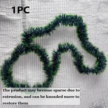 6.5FT Tinsel Garland For Christmas Decorations,Green Snowy Garland,White Snowflake Artificial Christmas Pine Streamers For Wedding Birthday Party Hanging Ceiling Decorations,Christmas