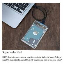 Gabinete Carcasa Disco Duro 2.5 Usb 3.0 Sata Case Externo - transparente - Ver 8