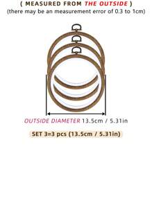 3 chiếc vòng thêu tay họa tiết vân gỗ cổ điển tự làm, chất liệu ABS & PVC chất lượng cao, bền & chống vỡ, móc kim loại để treo, có 7 kích cỡ, thích hợp cho Halloween, Giáng sinh, mặt dây chuyền điện thoại, đồ trang trí túi xách, phụ kiện tóc, đồ trang trí để bàn, mặt dây chuyền xe hơi - màu nâu - Xem 17