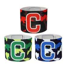 1 件装队长臂章足球橄榄球臂带手臂弹性队袖章篮球徽章橄榄球可调节队长臂章足球训练 - 彩色 - 查看 11