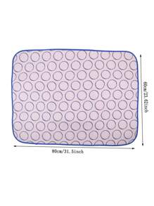 1 Pc Foldable Steam Ironing Pad Home Ironing Mat Hanging Soft Ironing Board, Steam Cloth Mat Storage Furniture Supplies - Heat-Resistant, Water-Repellent, Anti-Slip Bottom, Thermal Insulation Anti Scalding Waterproof, Portable, Compact, Space-Saving, Easy To Store, Ideal For Home, Travel, And On-The-Go Ironing Needs, Ideal For Small Spaces, Blue Frame & Pink Topping, Perfect For Quick Touch-Ups & Flat-Surface Ironing - Multicolor - View 4