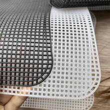 3 piezas Kit de fabricación de bolsa de ganchillo con malla de punto de cruz, formas y patrones de lona plástica - Blanco - Ver 10