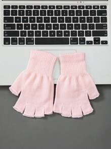 New Kids Solid Color Gloves Suitable For Autumn And Winter Outdoor Elastic Warm Gloves - 1Pair - View 9