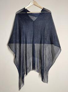 1pc Fashionable And Versatile Knitted Women's Spring/Summer Poncho, Comfortable, Breathable, Sun-Proof, Suitable For Various Occasions To Wear - Multicolor - View 30