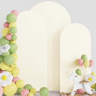 拱门背景，5 英尺、6 英尺、6.6 英尺、7.2 英尺婚礼拱门罩，双面氨纶贴合面料拱门背景圆顶拱门背景面料适用于生日派对婚礼拱门支架装饰（不含支架，仅含面料背景）