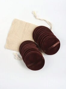 20 片装可重复使用卸妆棉，装在抽绳袋中，柔软可洗面垫，适用于清洁剂，适合所有皮肤类型，卸妆和起泡，面部海绵用于清洁 - 彩色 - 查看 13