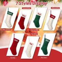 1pc Custom Stocking, 18"Large Personalized Stockings With Embroidered Name, Holiday And Family Stocking For Fireplace Party Decoration, Valentine's Day, Valentine's Day Decor Gifts Birthday Graduation,Home & Living,Haunt Your Home,Souvenirs,Reusable,Adorable,High-Quality