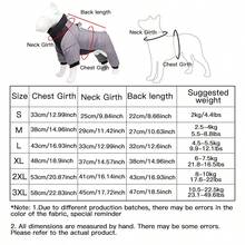 1 pieza Ropa nueva de 4 patas para perro, ropa de invierno cálida para perro, ropa para perro pequeño a prueba de viento, abrigo acolchado para mascotas - Multicolor - Ver 2