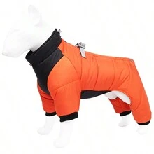 1 pieza Ropa nueva de 4 patas para perro, ropa de invierno cálida para perro, ropa para perro pequeño a prueba de viento, abrigo acolchado para mascotas - Multicolor - Ver 8
