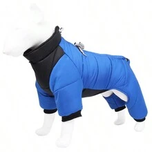 1 pieza Ropa nueva de 4 patas para perro, ropa de invierno cálida para perro, ropa para perro pequeño a prueba de viento, abrigo acolchado para mascotas - Multicolor - Ver 7