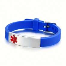 Personalized Medical Alert Bracelet, Adjustable Silicone Medic ID Bangle Disease Allergy Awareness Wristband Customized Identification Jewelry For Emergency Life Saver, With Aid Bag,Silver,Stylish,Colorful,Vintage,Unisex,Hipster,Simple,Casual,Custom,Personalized,Unique,Ideal Gifts For Him,Ideal Gifts For Her,Her,Boyfriend,Girlfriend,Dad,Mom,Family,Friends,For Anniversaries,For Birthdays,For Graduation,For Prom,For Party