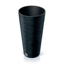 Prosperplast Vaso alto con riserva acqua 7,5 L cemento - FURU - nero - Visualizzare 1