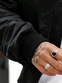 男士长袖休闲棒球夹克，轻便飞行员夹克，春秋季时尚涂鸦印花